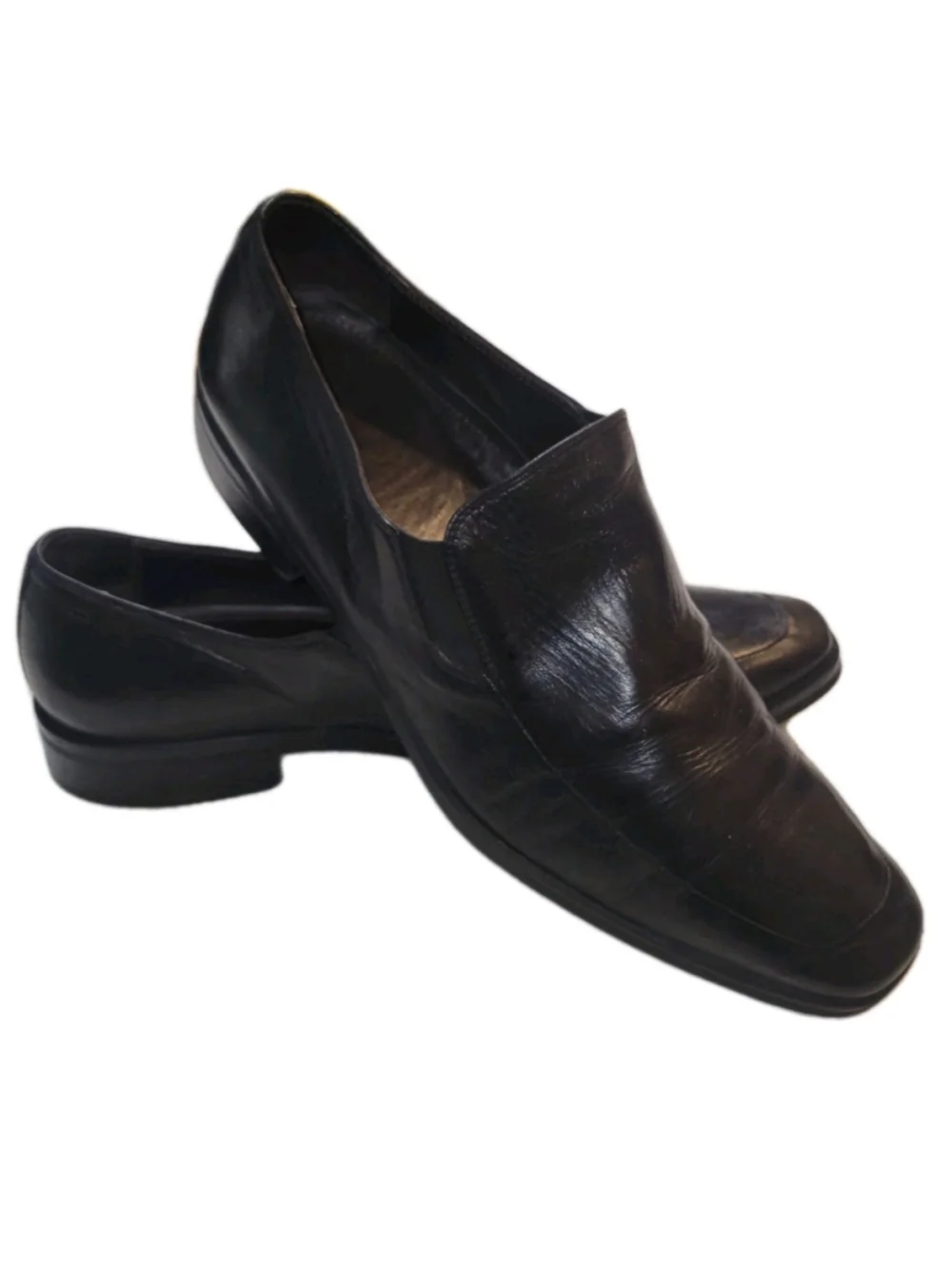Bruno Magli PITTO Black Leather Round Toe Slip On Loafers Men’s Size 10.5M